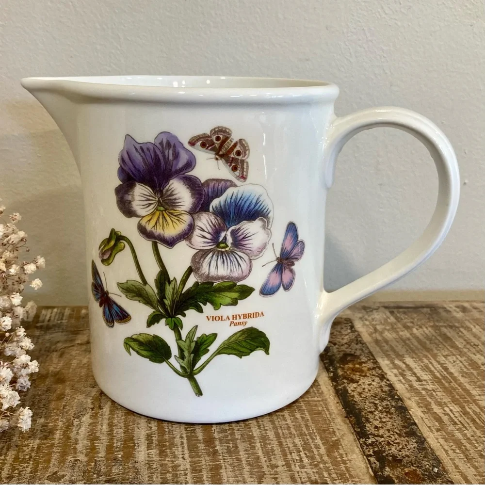Portmeirion Ceramic Floral The Botanic Garden Pitcher Vase Made in Britain Jug